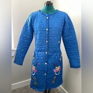 2wins electric blue quilted coat